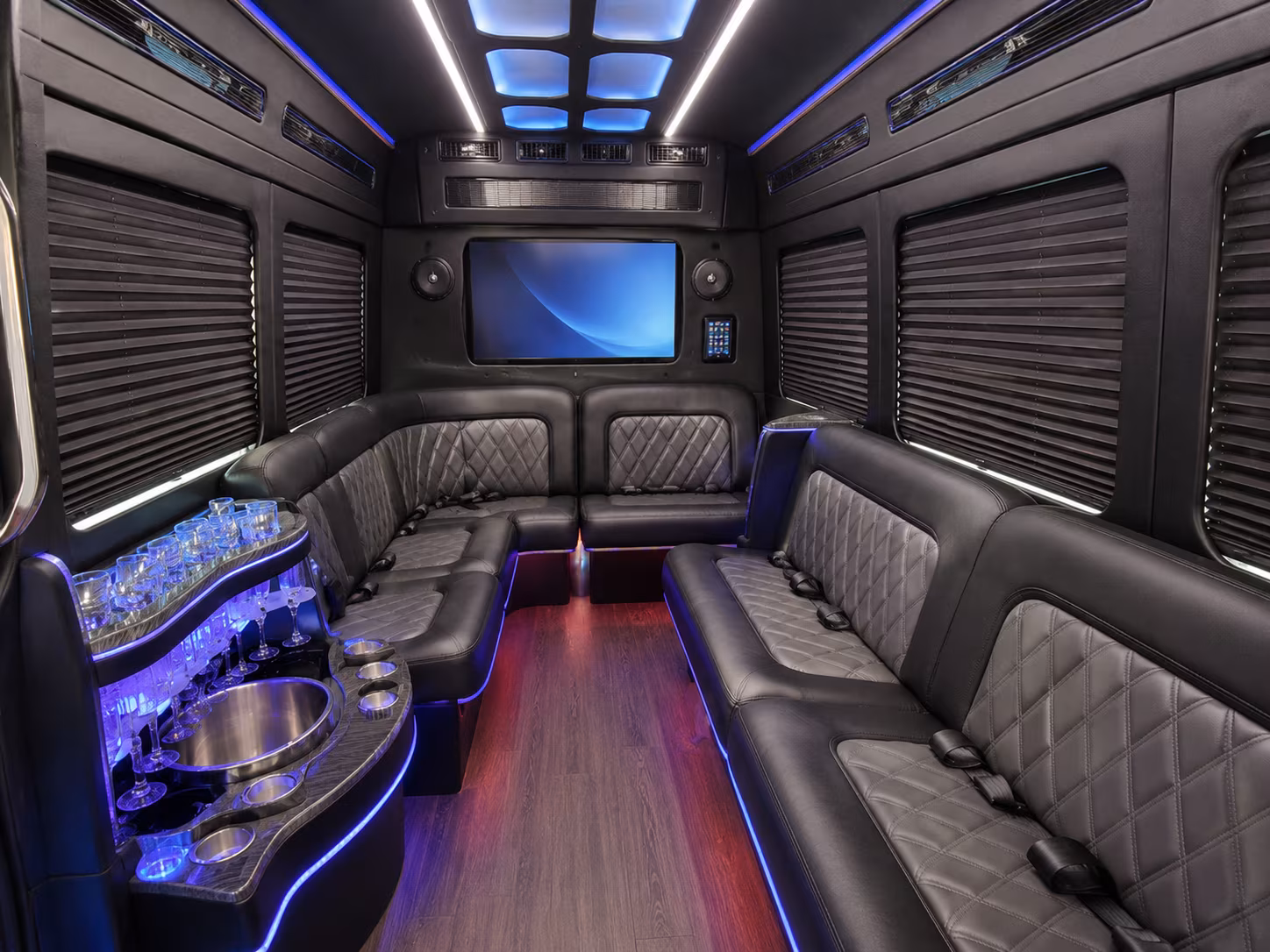 athens party bus interior
